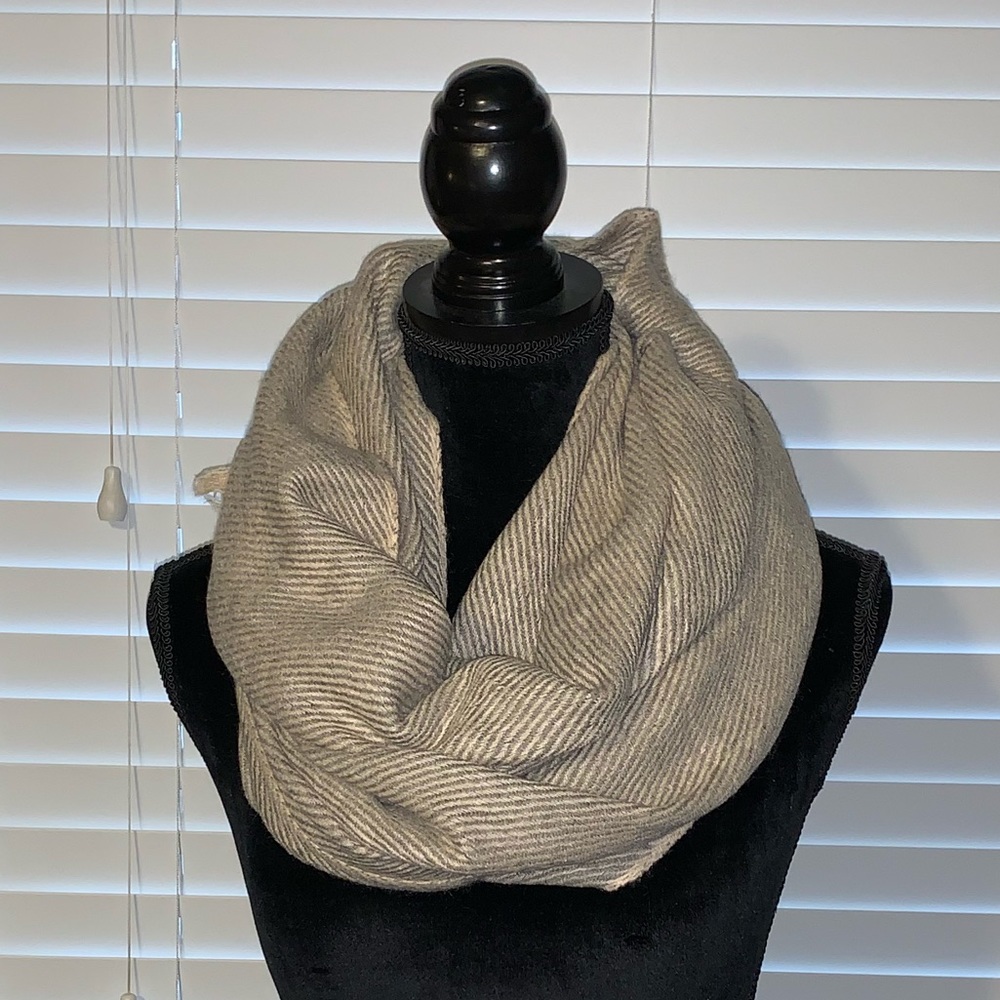 BP Grey and peach striped scarf